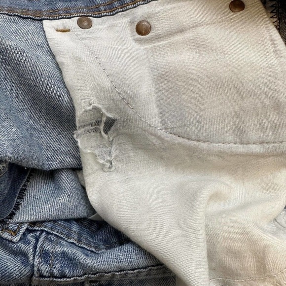 Men's Vintage Levi's Orange Tab Size 30x30 Bootleg Creased Front - Picture 7 of 11